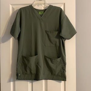 Hunter green scrub top